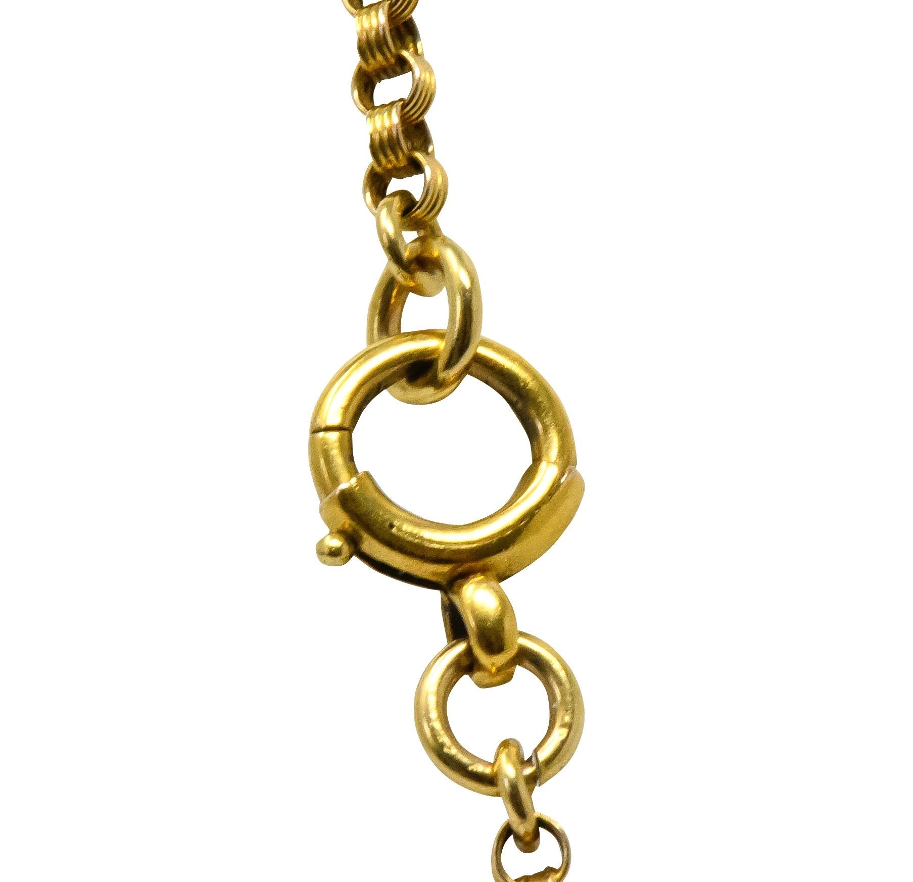 Antique Victorian Multi-Gem Rock Crystal 14 Karat Gold Station Necklace - Wilson's Estate Jewelry