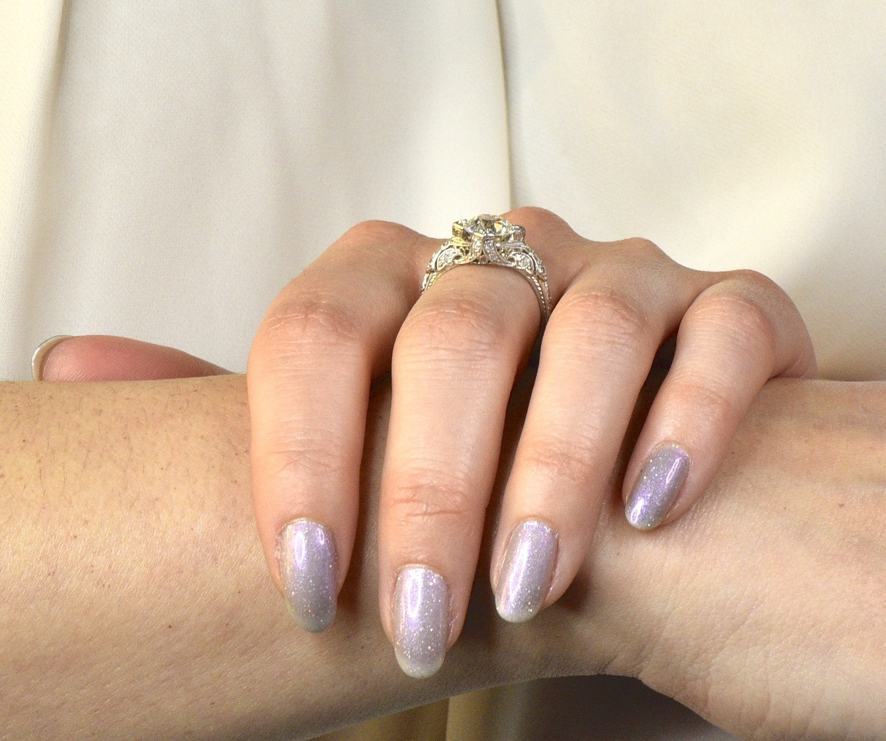 Art Deco 2.03 CTW Diamond Platinum Engagement Ring - Wilson's Estate Jewelry