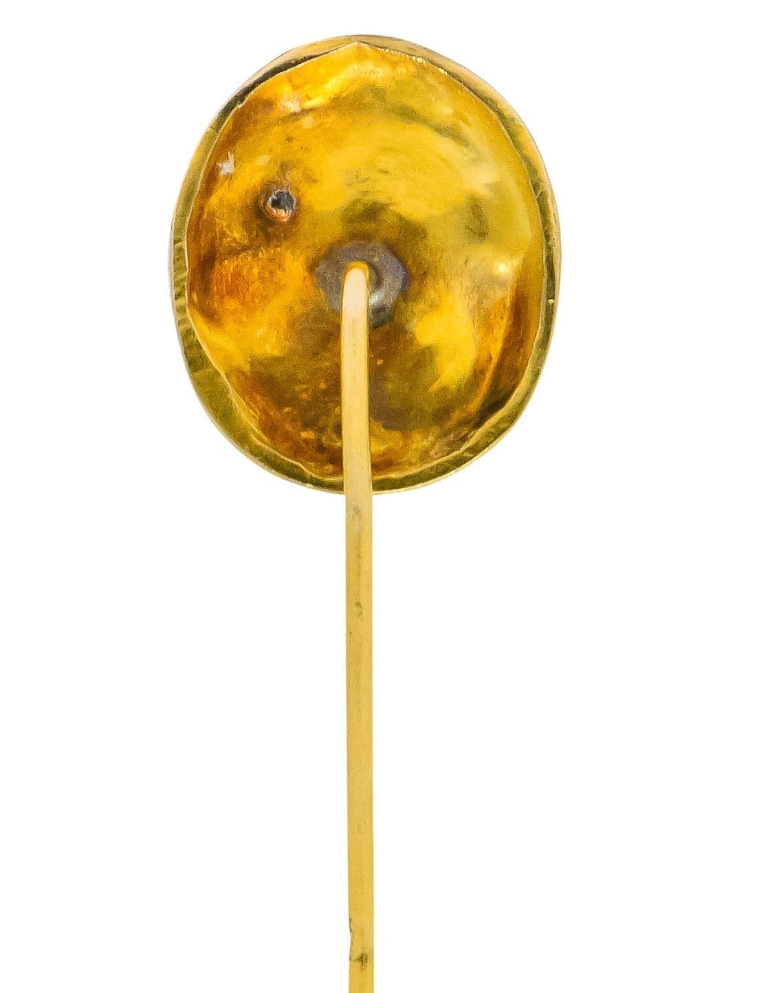 Art Nouveau Diamond 14 Karat Gold Winking Man In The Moon Stickpin - Wilson's Estate Jewelry
