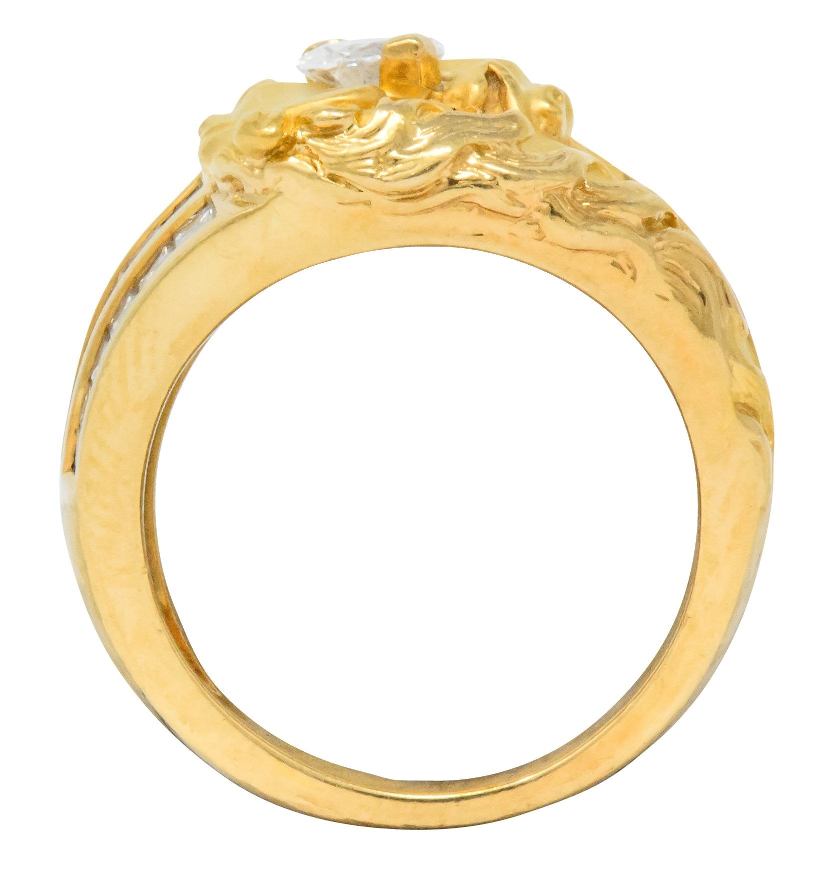 Carrera y Carrera 1.70 CTW Marquise Diamond 18 Karat Gold Ecuestre Horse Ring - Wilson's Estate Jewelry