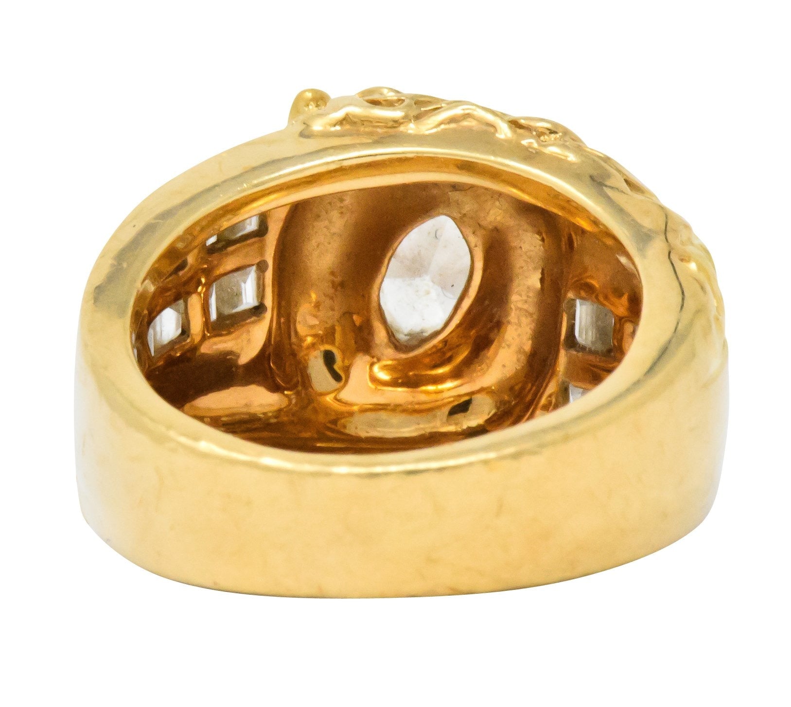 Carrera y Carrera 1.70 CTW Marquise Diamond 18 Karat Gold Ecuestre Horse Ring - Wilson's Estate Jewelry