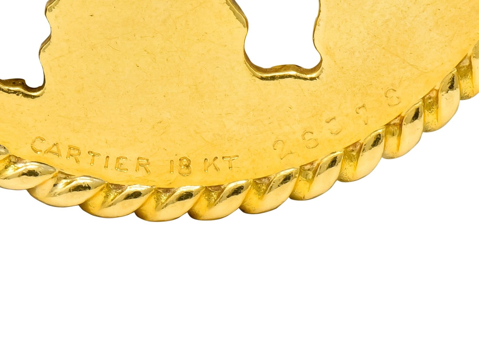 Cartier Mid-Century Diamond Sapphire 18 Karat Gold Large Poodle Dog Pendant Charm - Wilson's Estate Jewelry