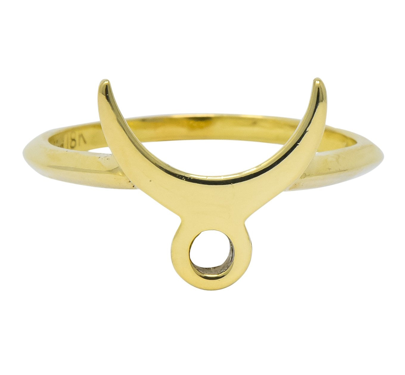 Cartier Vintage 18 Karat Gold Zodiac Taurus Stacking Ring - Wilson's Estate Jewelry