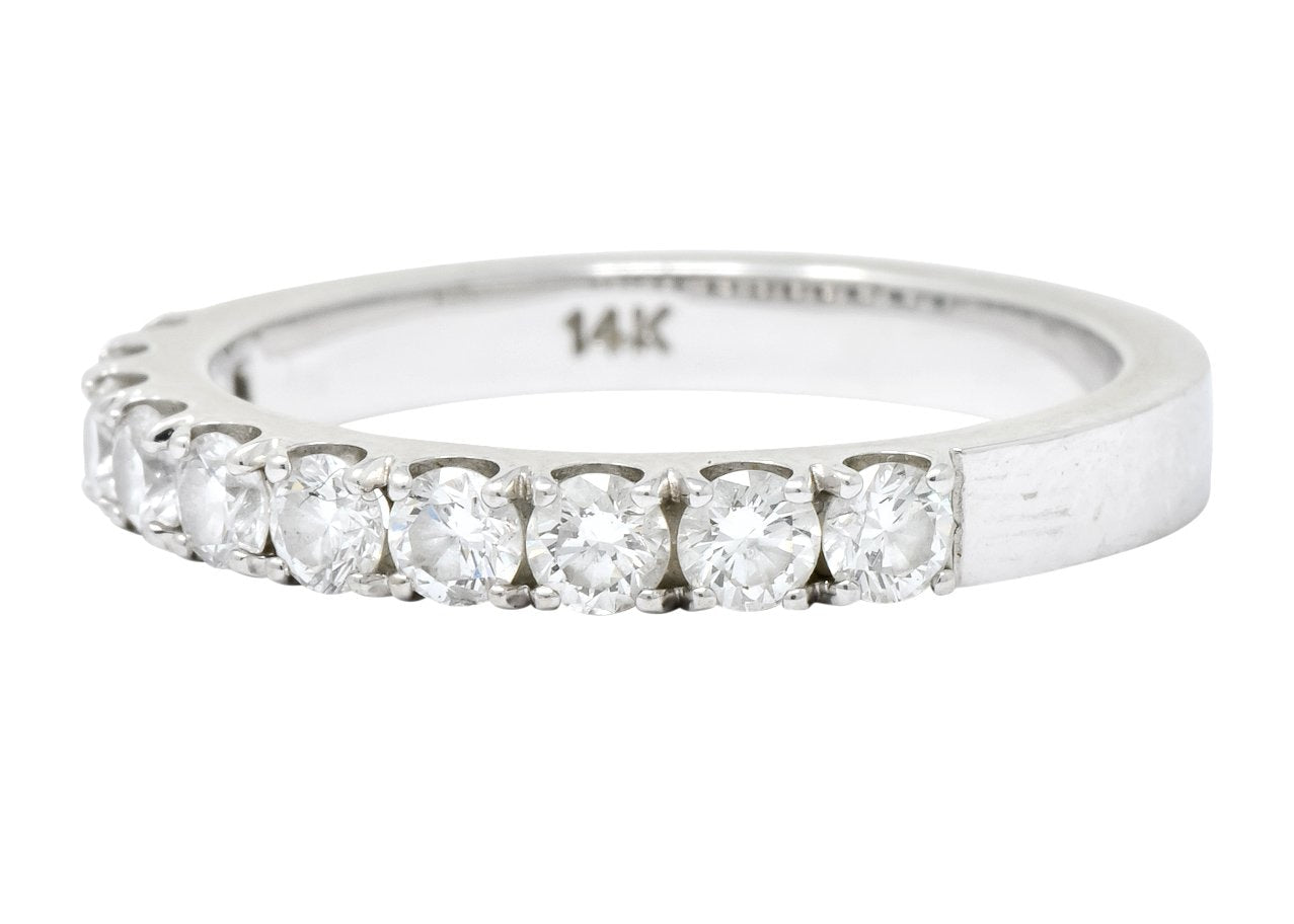 Coast 1990's 0.50 CTW 14 Karat White Gold Band Ring - Wilson's Estate Jewelry