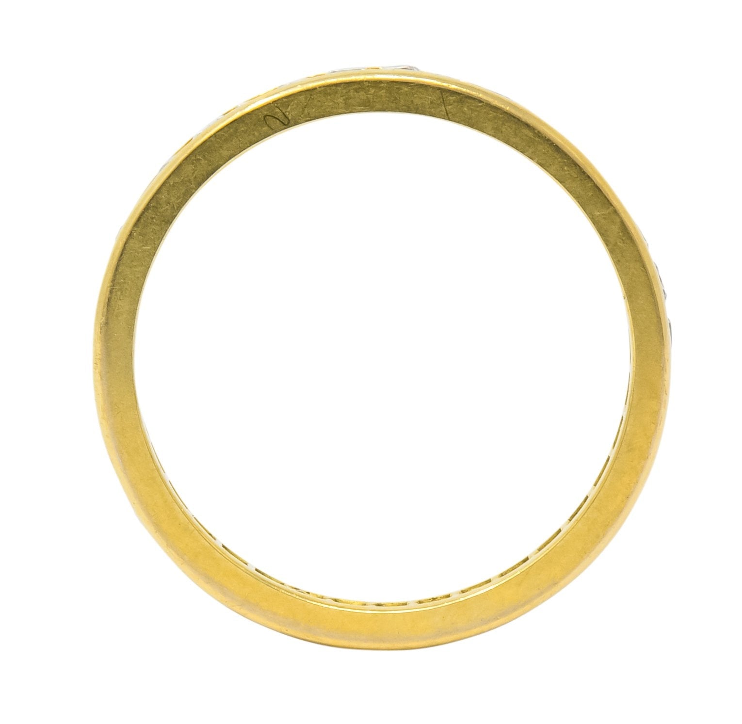 Contemporary 0.75 CTW Diamond 14 Karat Gold Eternity Band Stack Ring Wilson's Antique & Estate Jewelry