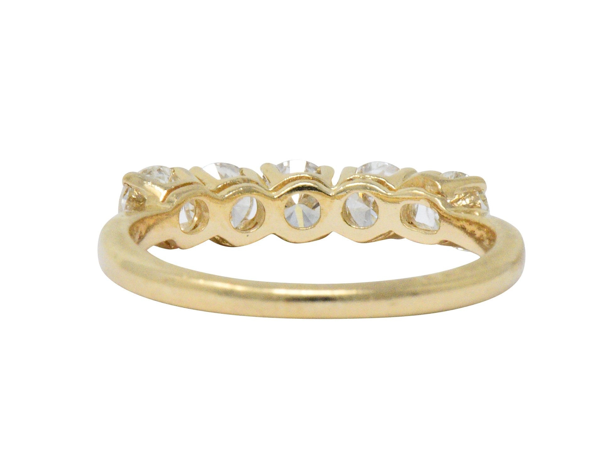 IBG Contemporary 1.10 CTW Diamond 14 Karat Gold 5 Stone Ring Wilson's Estate Jewelry