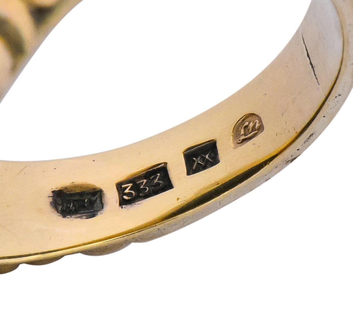 Late Victorian German Bloodstone 8 Karat Gold Unisex Ring Circa 1890 - Wilson's Estate Jewelry