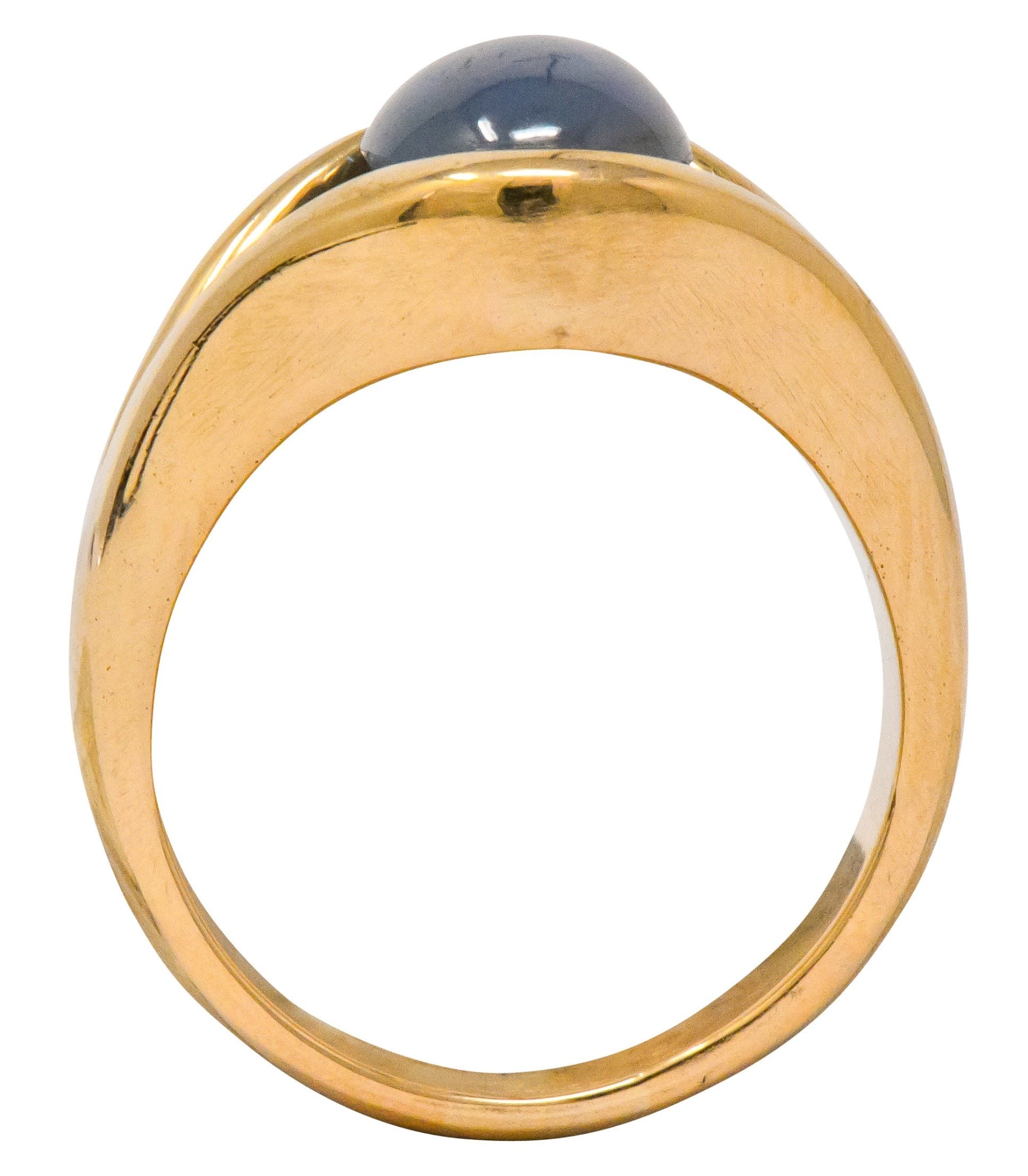 Men's Vintage 6.00 CTW Star Sapphire 18 Karat Gold Ring Wilson's Estate Jewelry