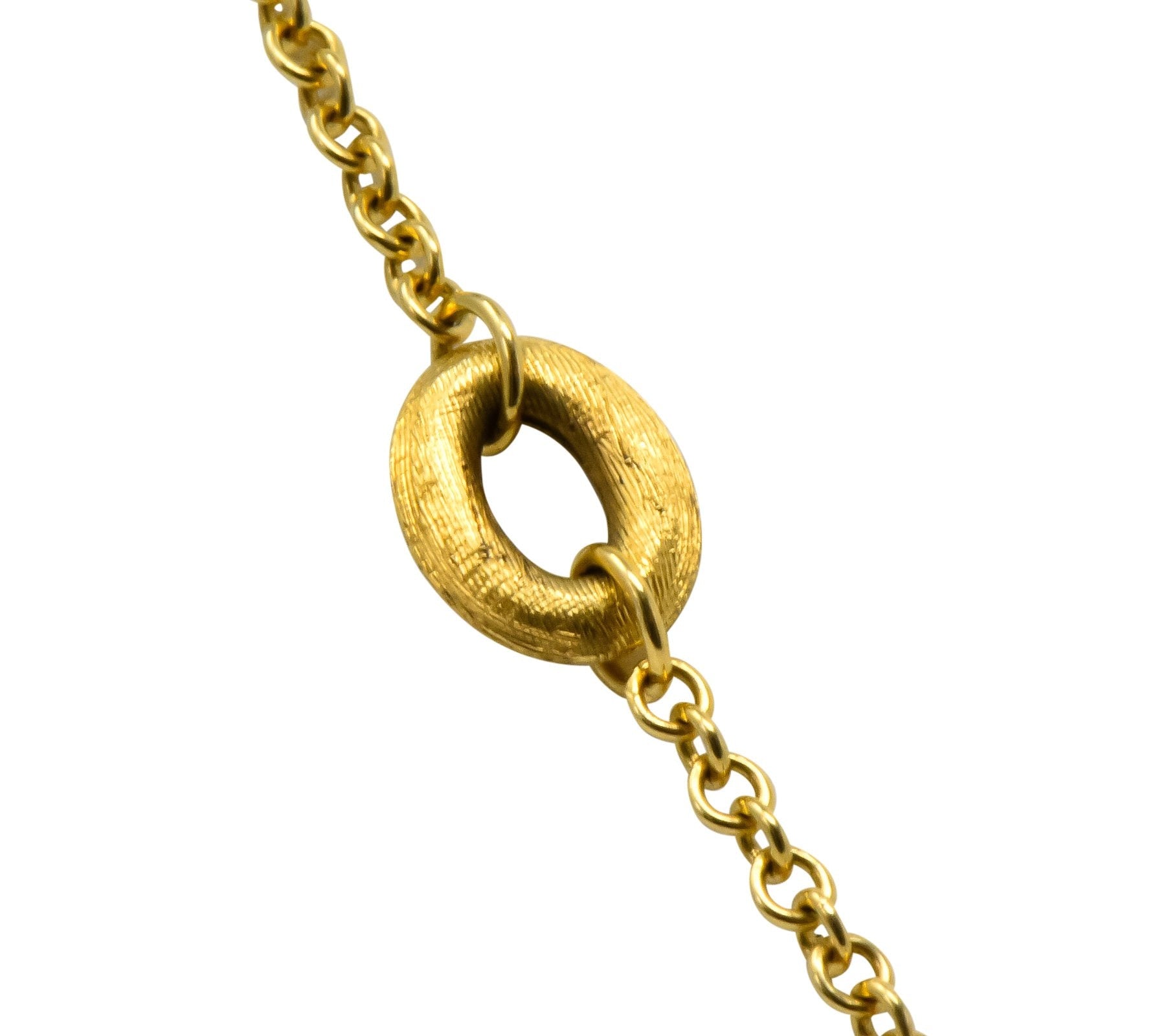 Nanis Contemporary Diamond 18 Karat Two-Tone Gold Olga Pendant Necklace - Wilson's Estate Jewelry