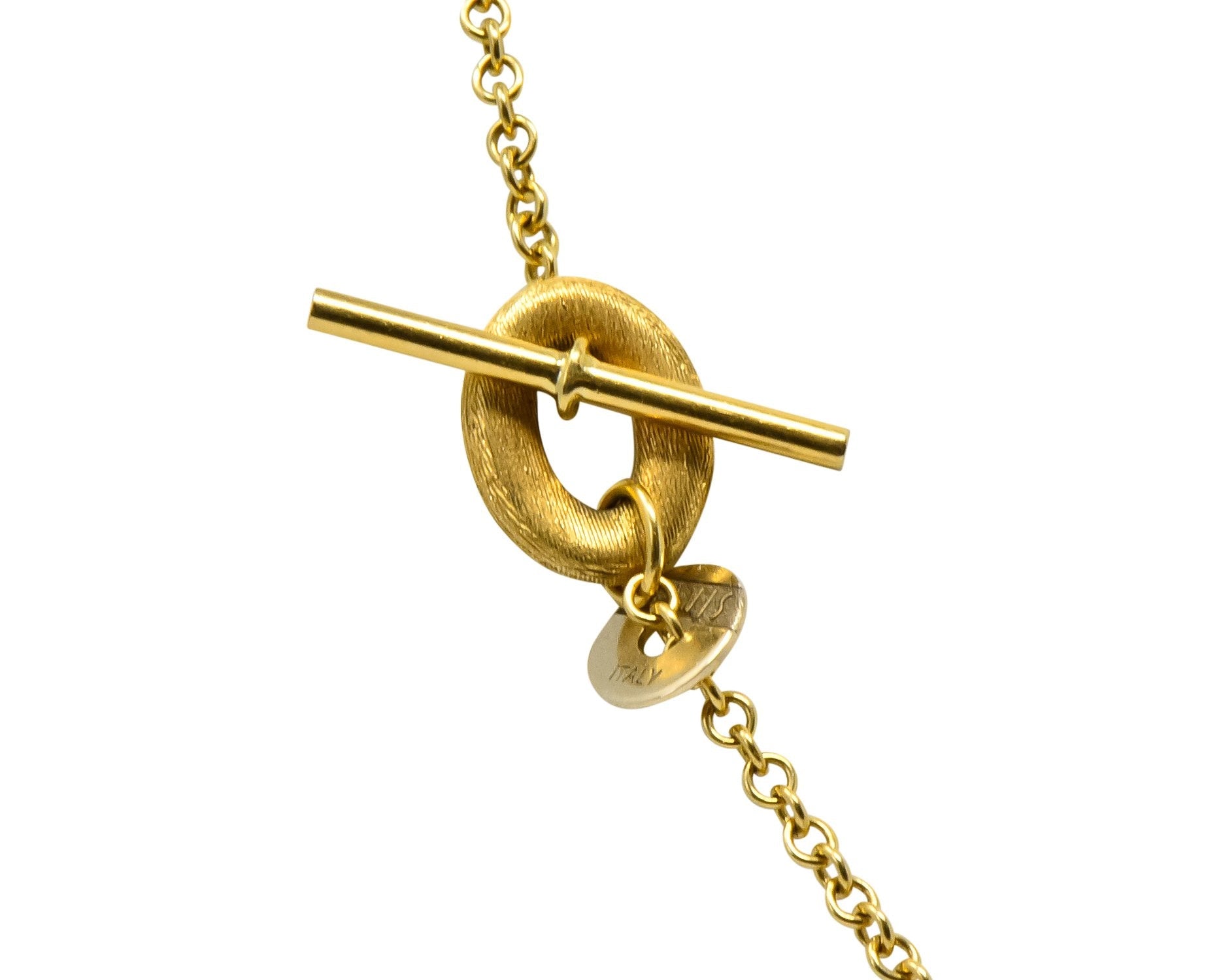 Nanis Contemporary Diamond 18 Karat Two-Tone Gold Olga Pendant Necklace - Wilson's Estate Jewelry