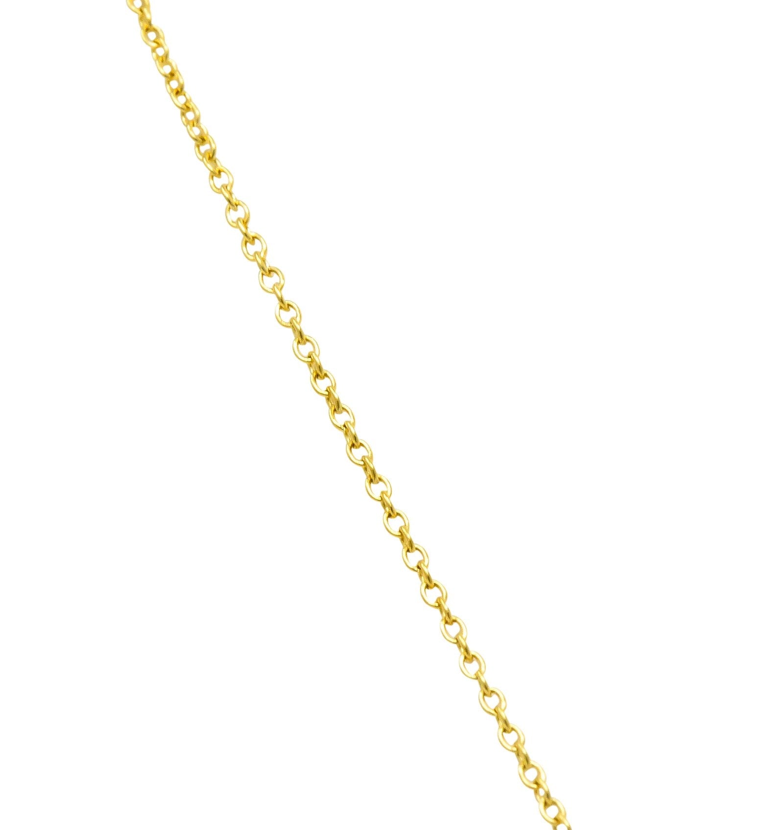 Paloma Picasso Tiffany & Co. 18 Karat Gold Letter K Pendant Necklace - Wilson's Estate Jewelry