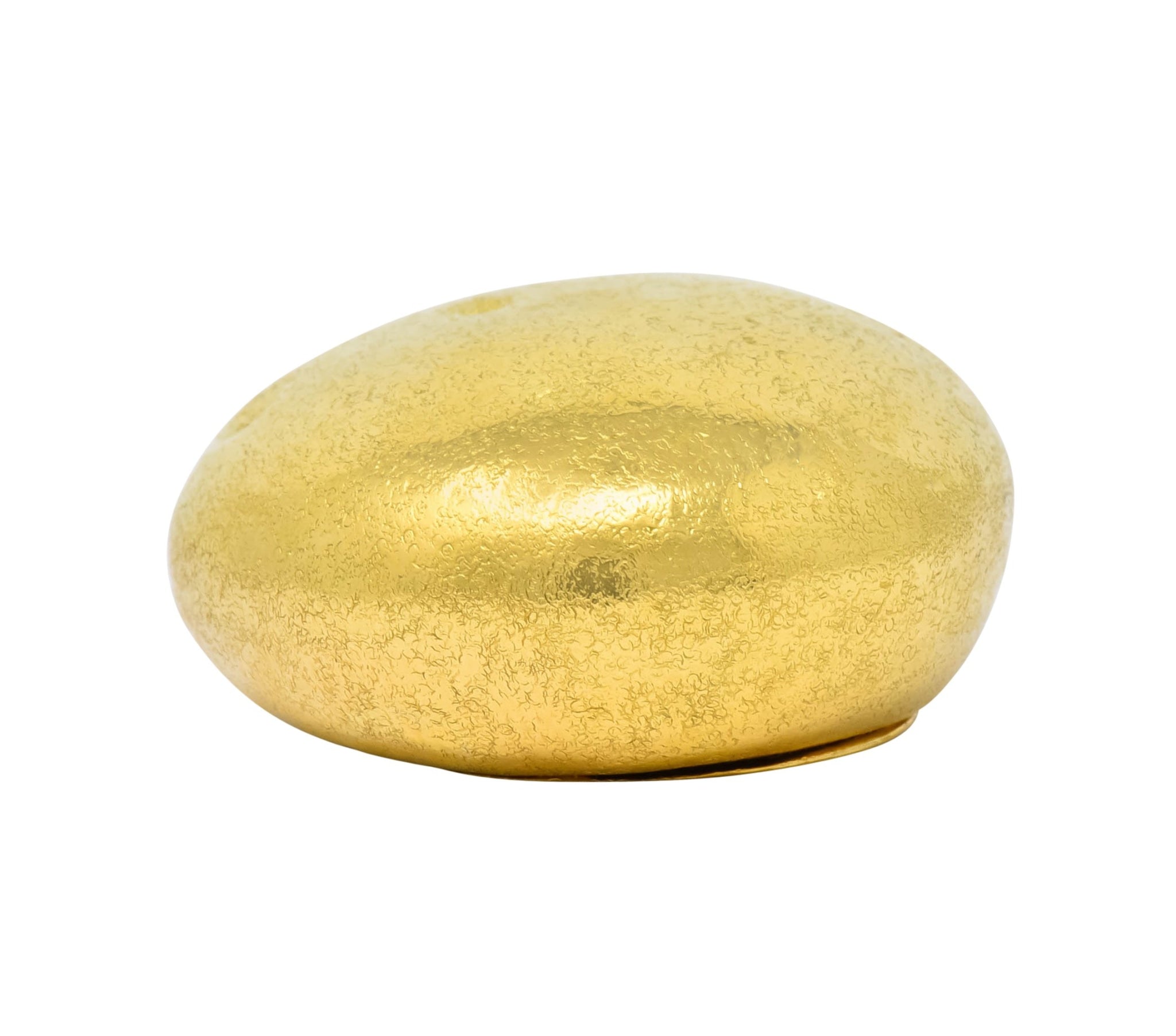 Schlumberger Tiffany & Co. 18 Karat Gold Pebble Pill Box Circa 1960 - Wilson's Estate Jewelry