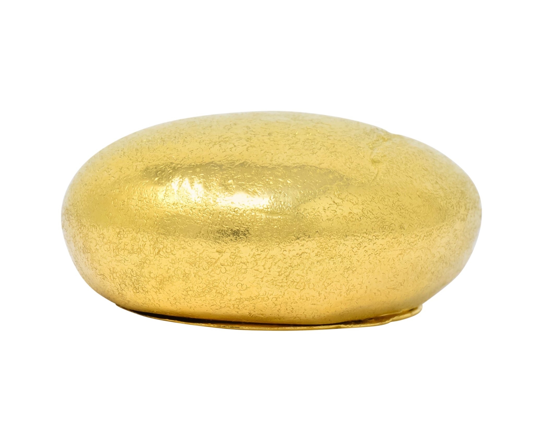 Schlumberger Tiffany & Co. 18 Karat Gold Pebble Pill Box Circa 1960 - Wilson's Estate Jewelry
