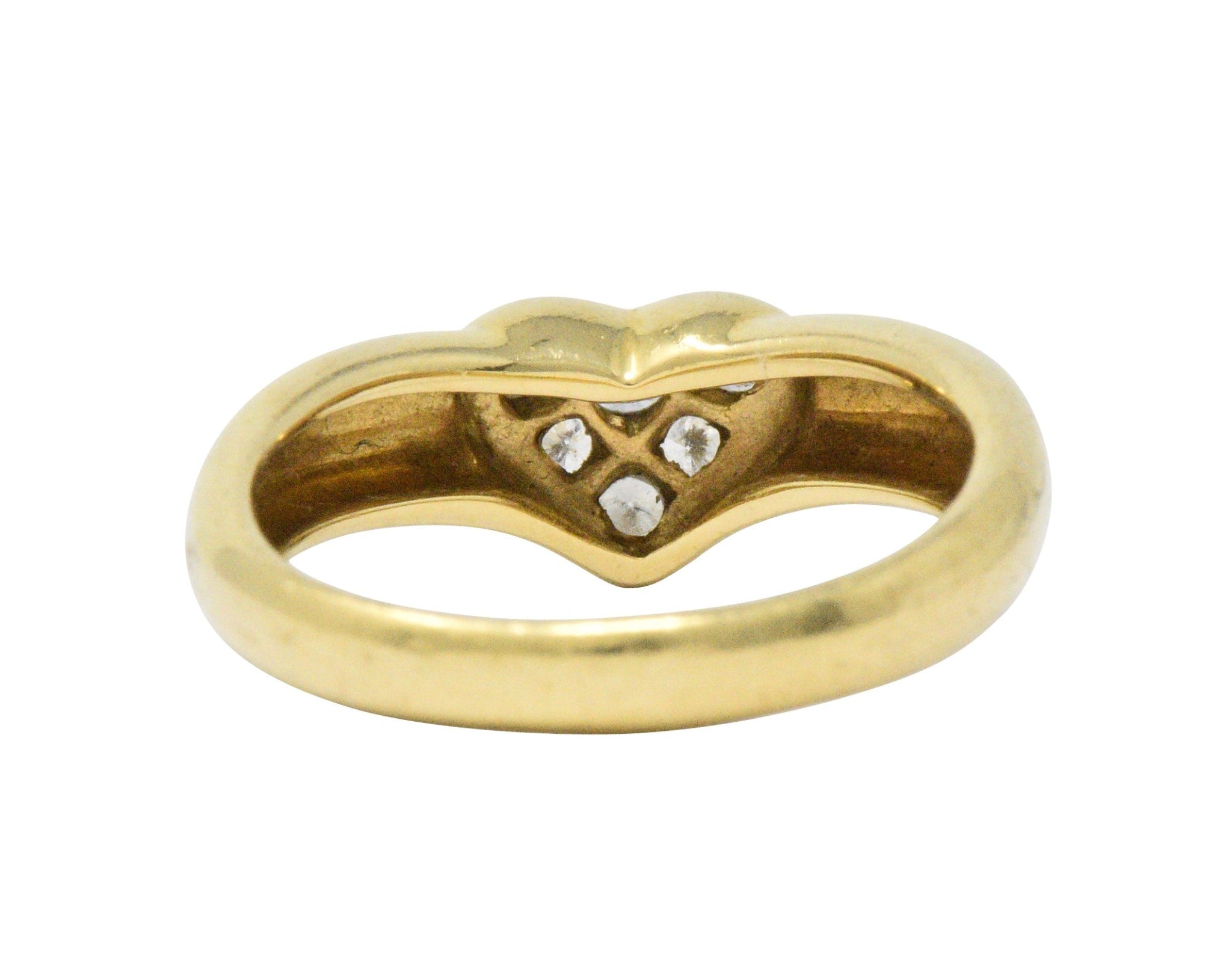 Tiffany & Co. 0.25 CTW Diamond And 18 Karat Gold Heart Ring Wilson's Estate Jewelry