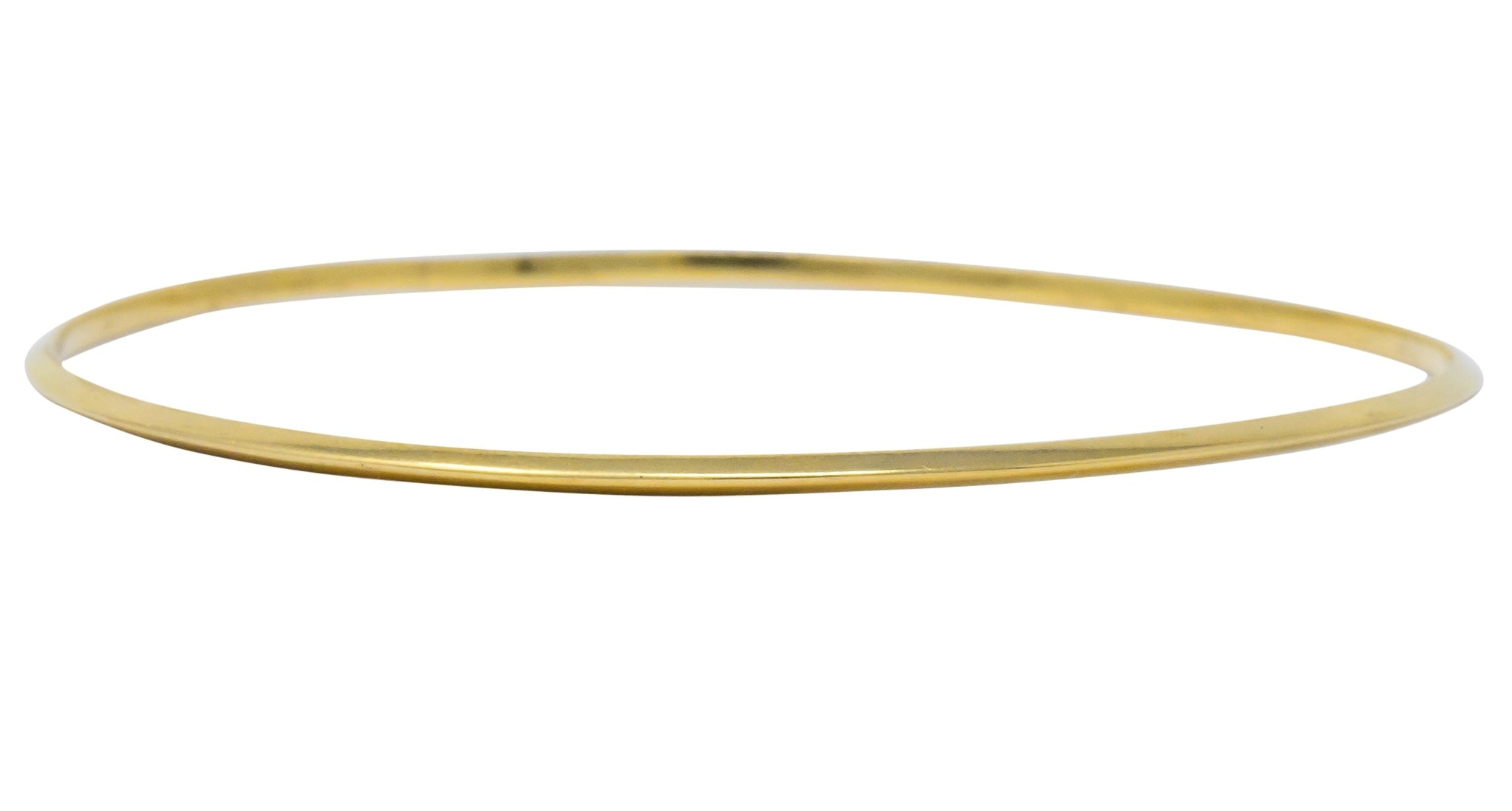 Tiffany & Co. Contemporary 14 Karat Gold Knife Edge Bangle Bracelet Wilson's Antique & Estate Jewelry