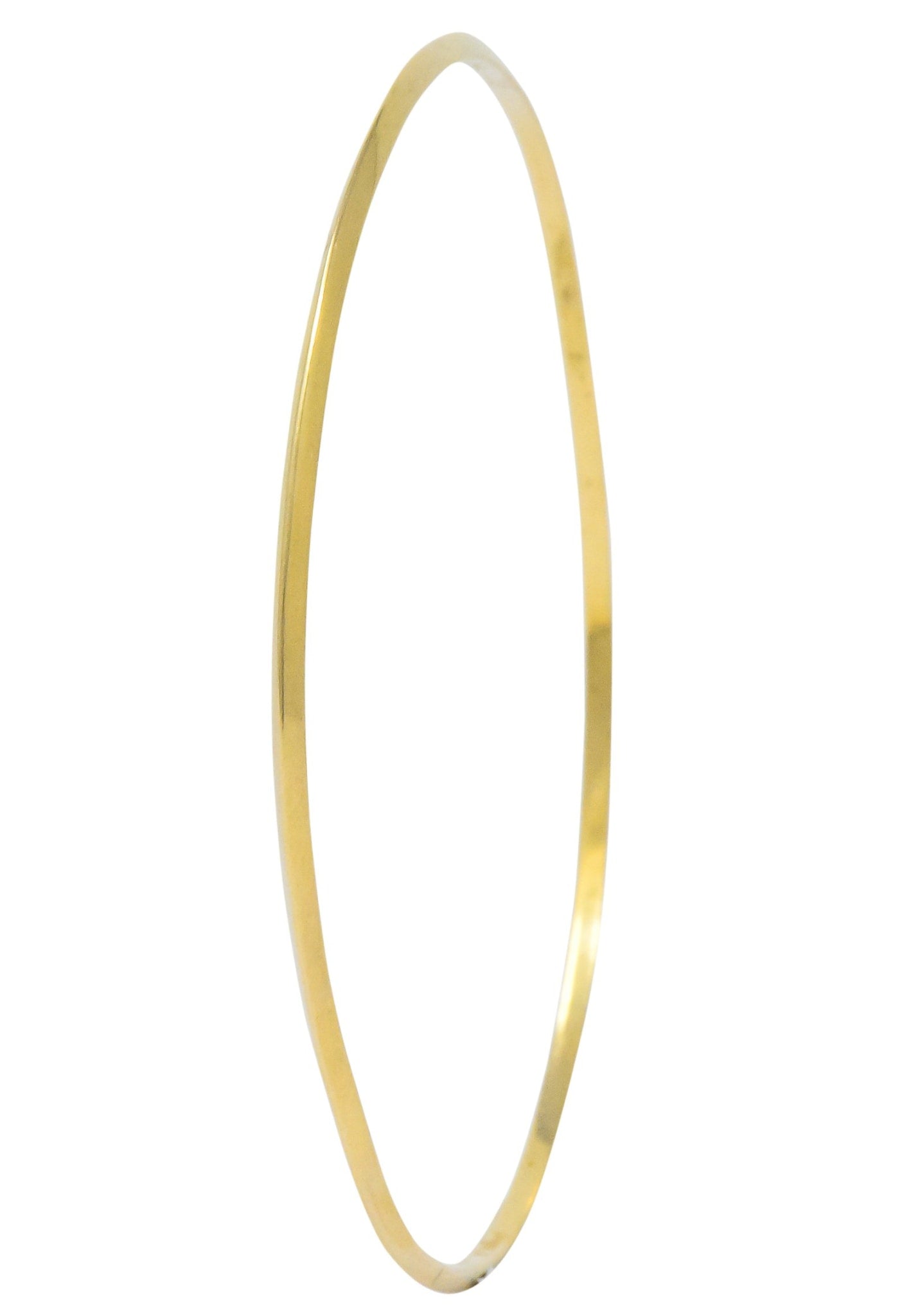 Tiffany & Co. Contemporary 14 Karat Gold Knife Edge Bangle Bracelet Wilson's Antique & Estate Jewelry