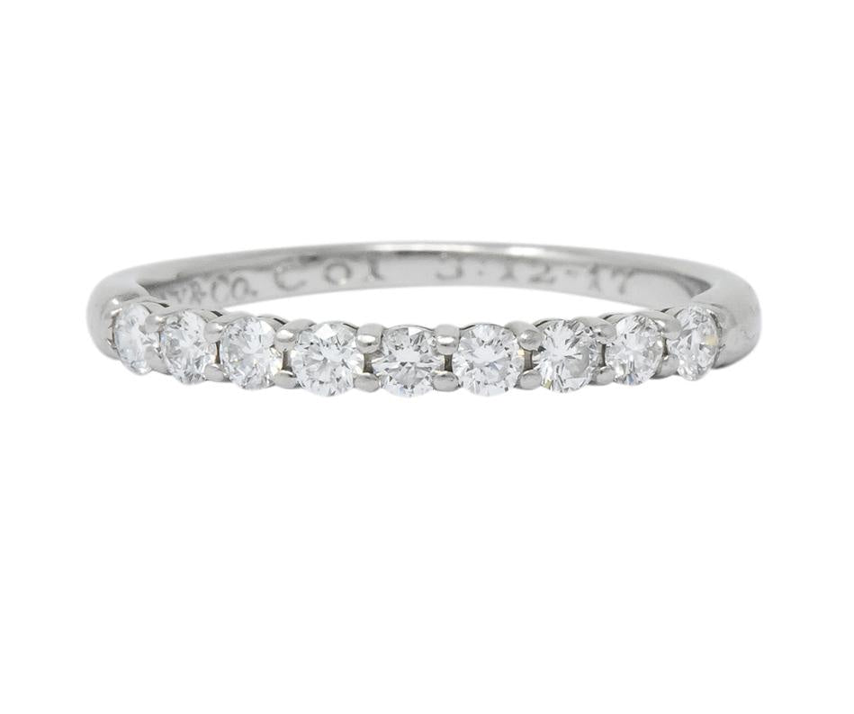 Tiffany & Co. Contemporary Diamond Platinum Band Ring - Wilson's Estate Jewelry