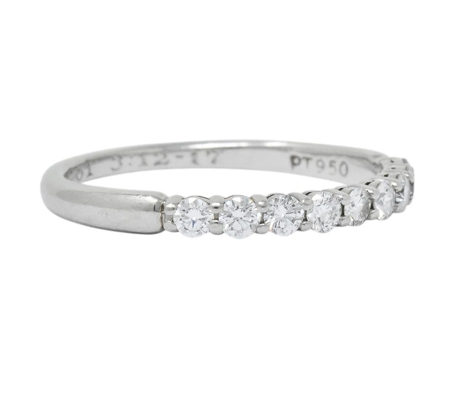 Tiffany & Co. Contemporary Diamond Platinum Band Ring - Wilson's Estate Jewelry