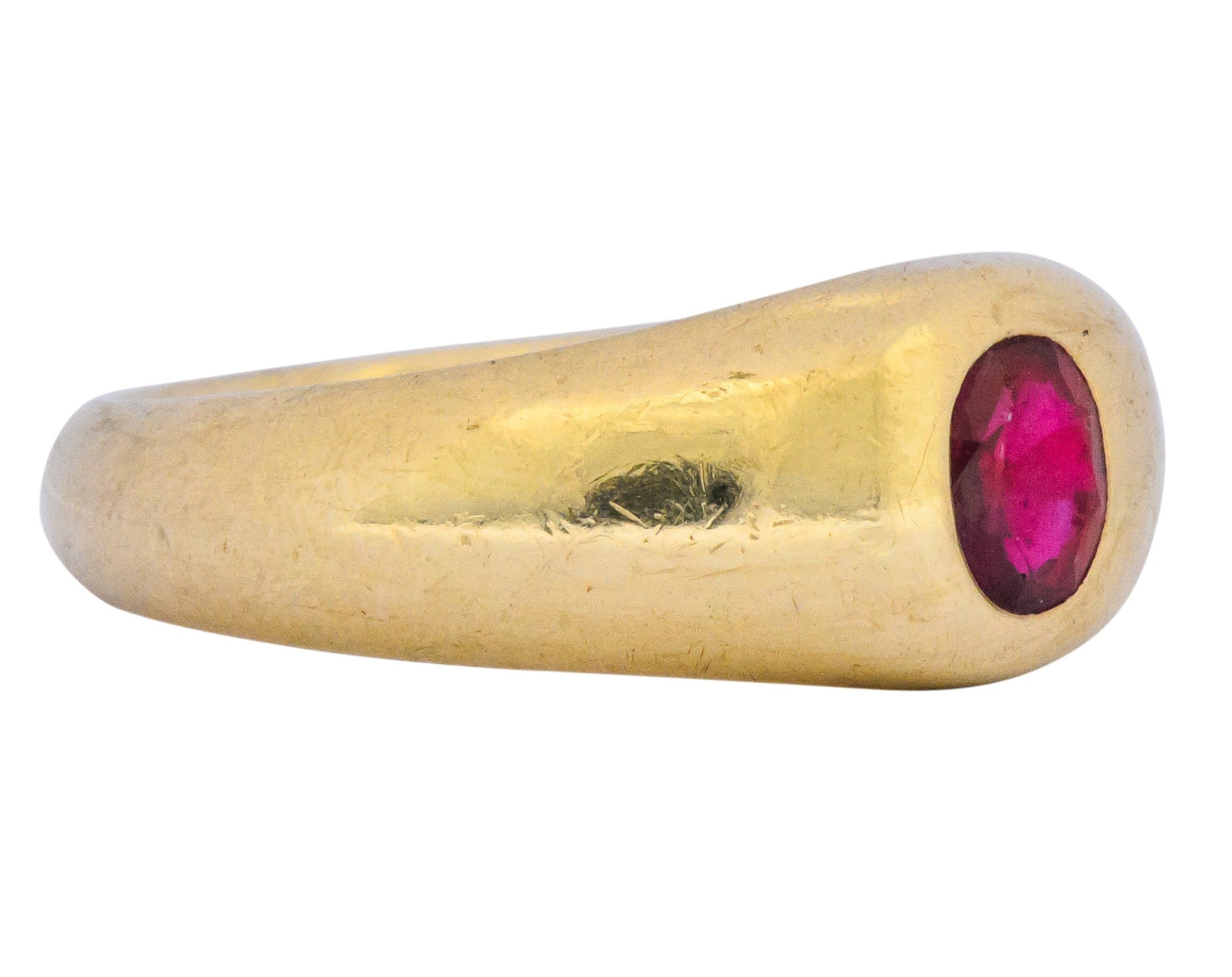 Tiffany & Co. Victorian 0.95 CTW Ruby 18 Karat Gold Unisex Ring Wilson's Estate Jewelry