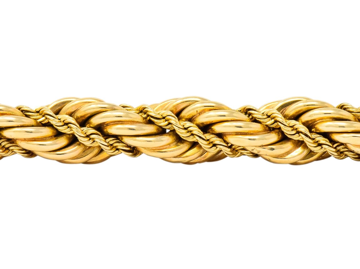 Tiffany & Co. Vintage 14 Karat Gold Twisted Rope Bracelet - Wilson's Estate Jewelry