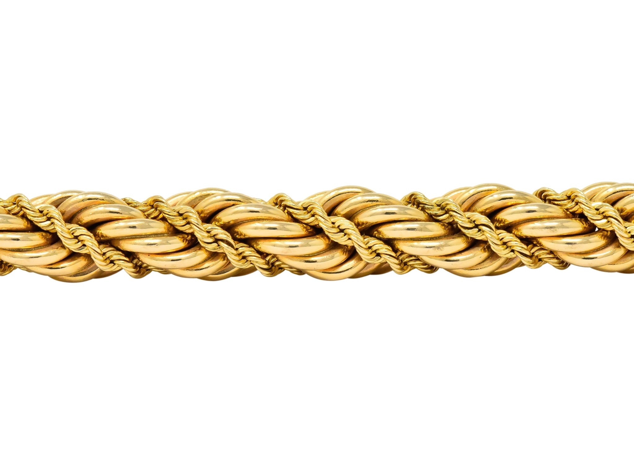 Tiffany & Co. Vintage 14 Karat Yellow Gold Twisted Rope Bracelet - Wilson's Estate Jewelry