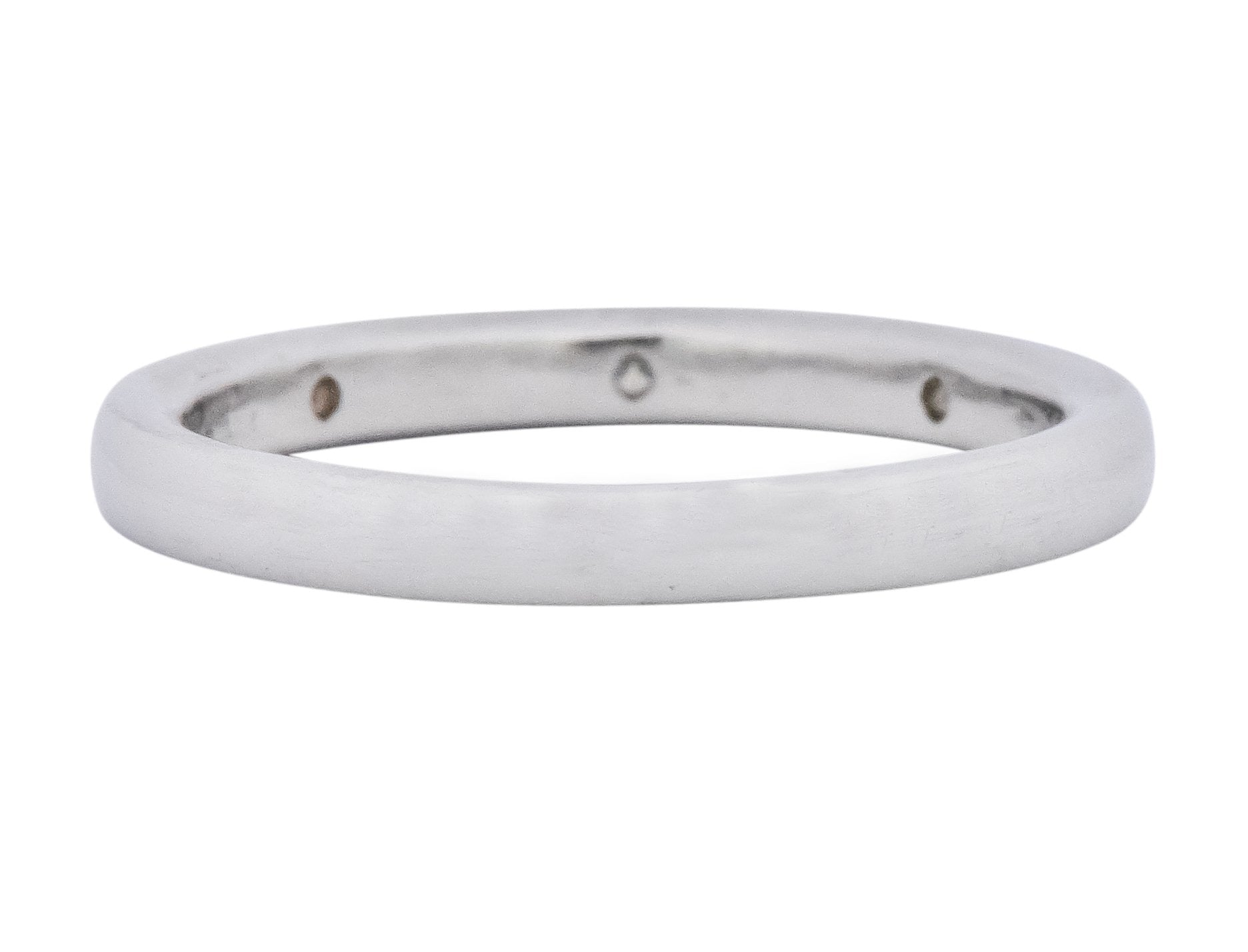 Van Cleef & Arpels Diamond Platinum Three Stone Band Ring - Wilson's Estate Jewelry
