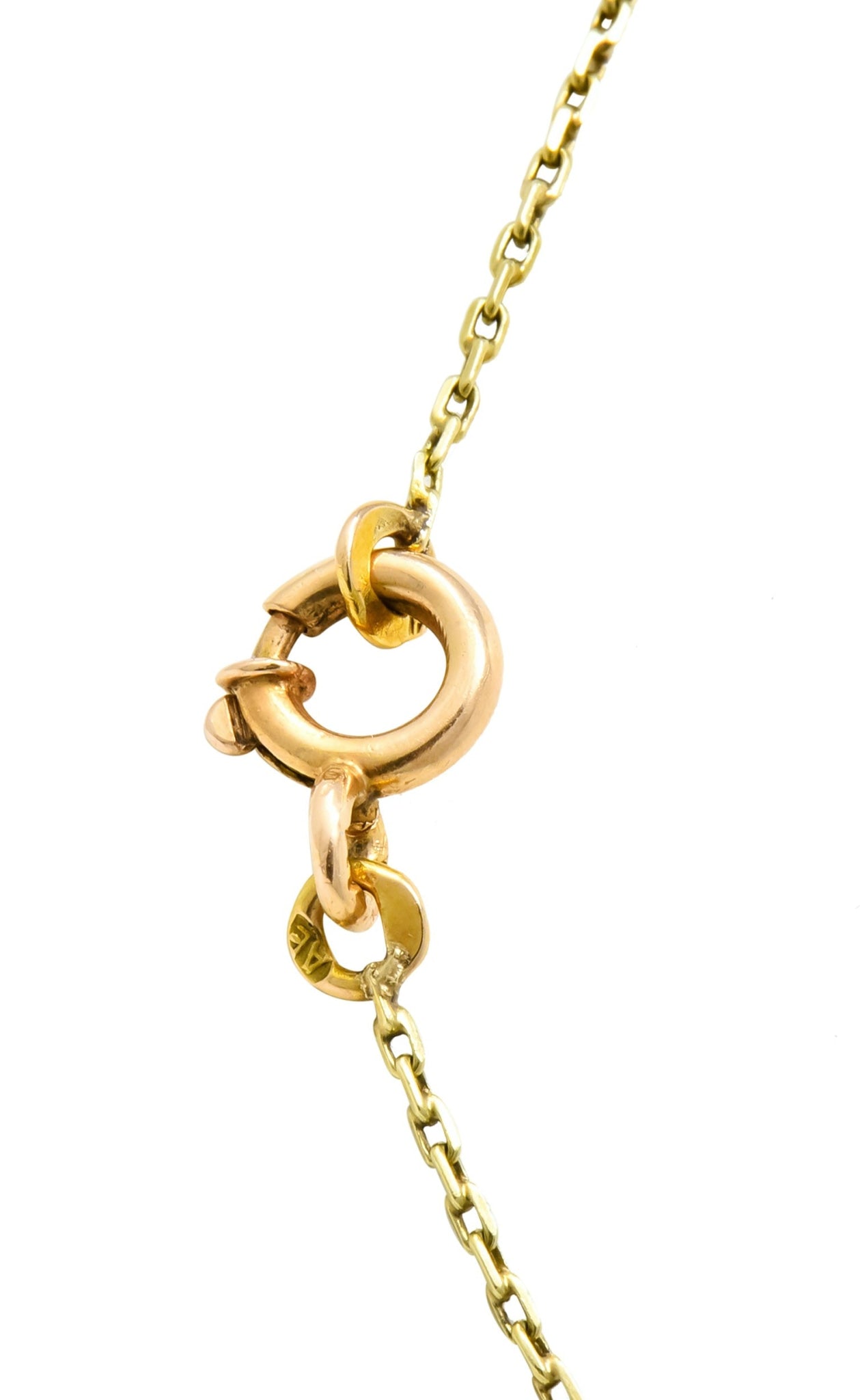 Victorian 12.22 CTW Aquamarine Diamond 14 Karat Gold Double Drop Necklace - Wilson's Estate Jewelry