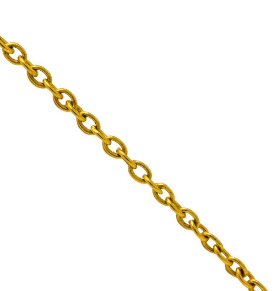 Victorian Etruscan Revival 3.50 CTW Amethyst Pearl 14 Karat Gold Necklace - Wilson's Estate Jewelry