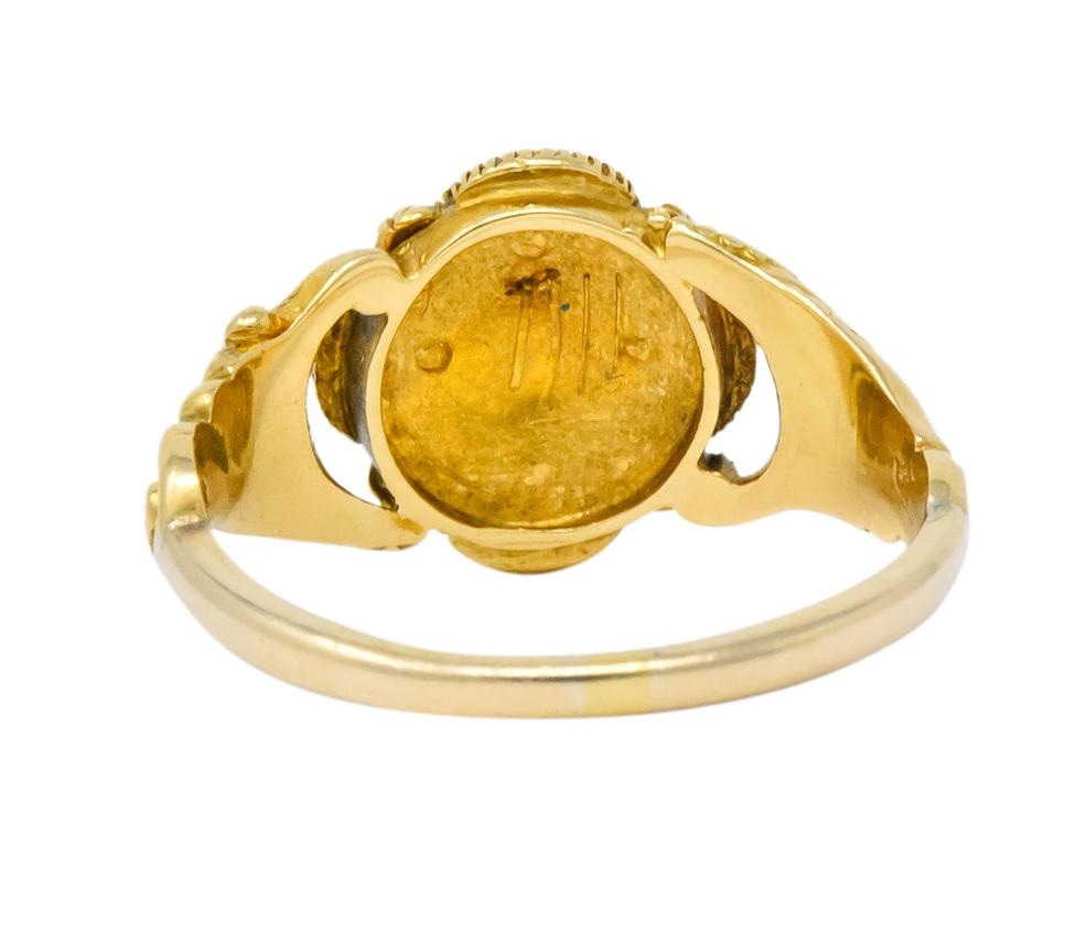 Victorian Pearl Ruby Diamond 14 Karat Gold Ring - Wilson's Estate Jewelry