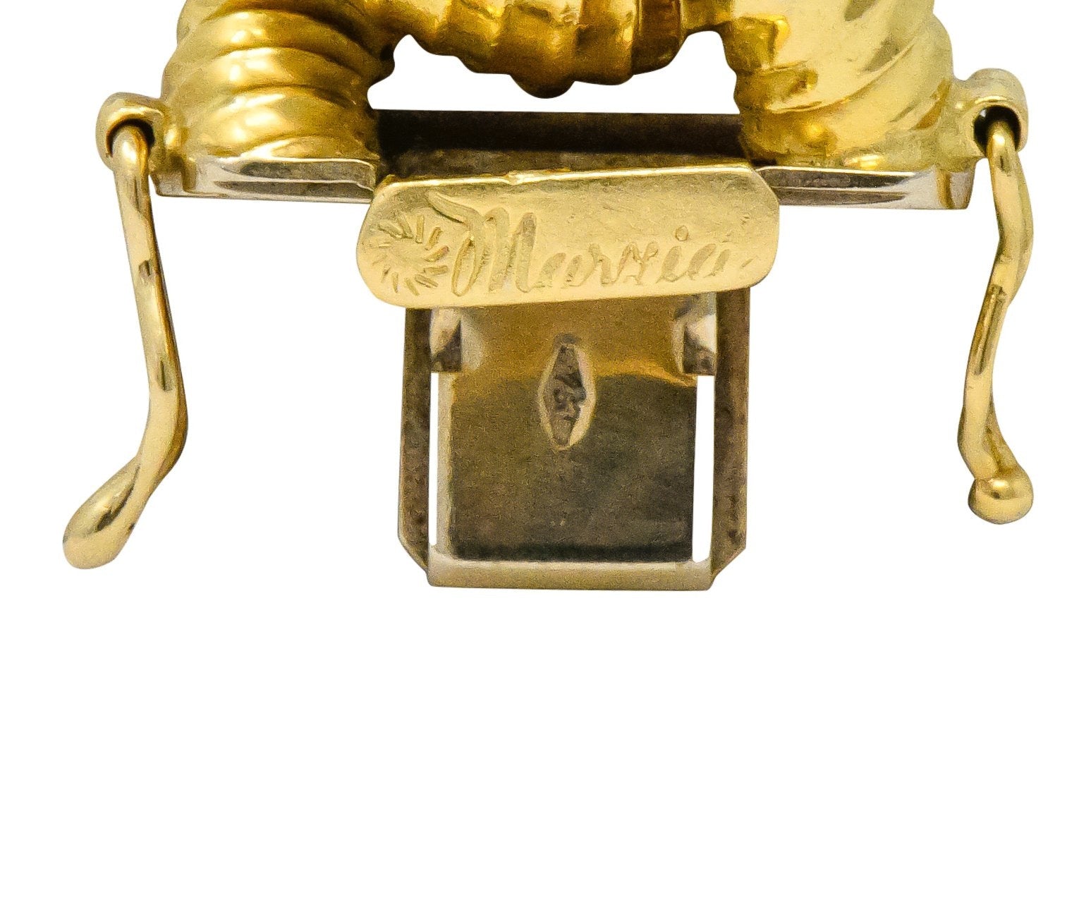 Vintage 18 Karat Gold Textured Curb Link Bracelet - Wilson's Estate Jewelry