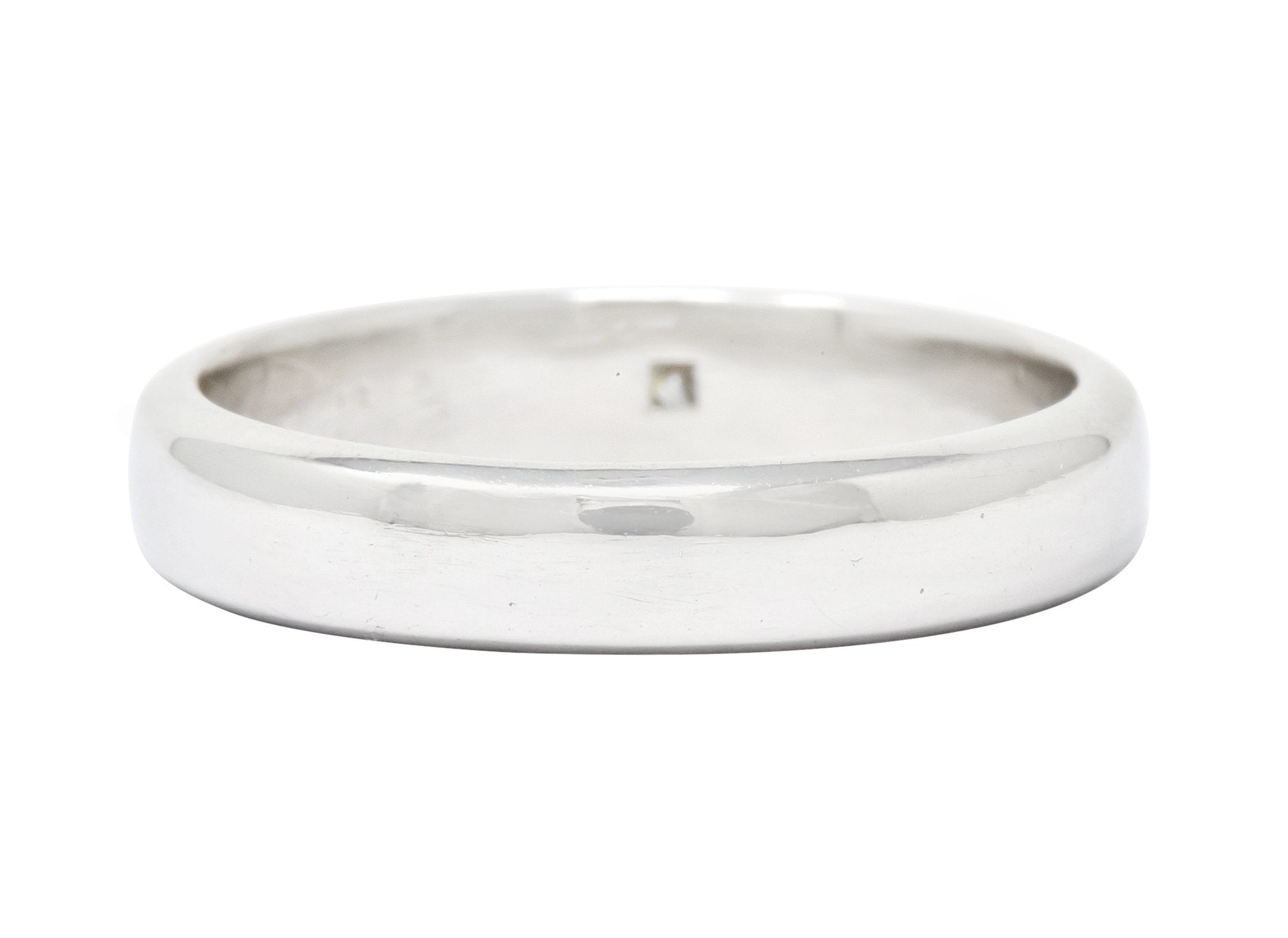 Vintage Diamond 18 Karat White Gold Wedding Band Ring Circa 1990 - Wilson's Estate Jewelry