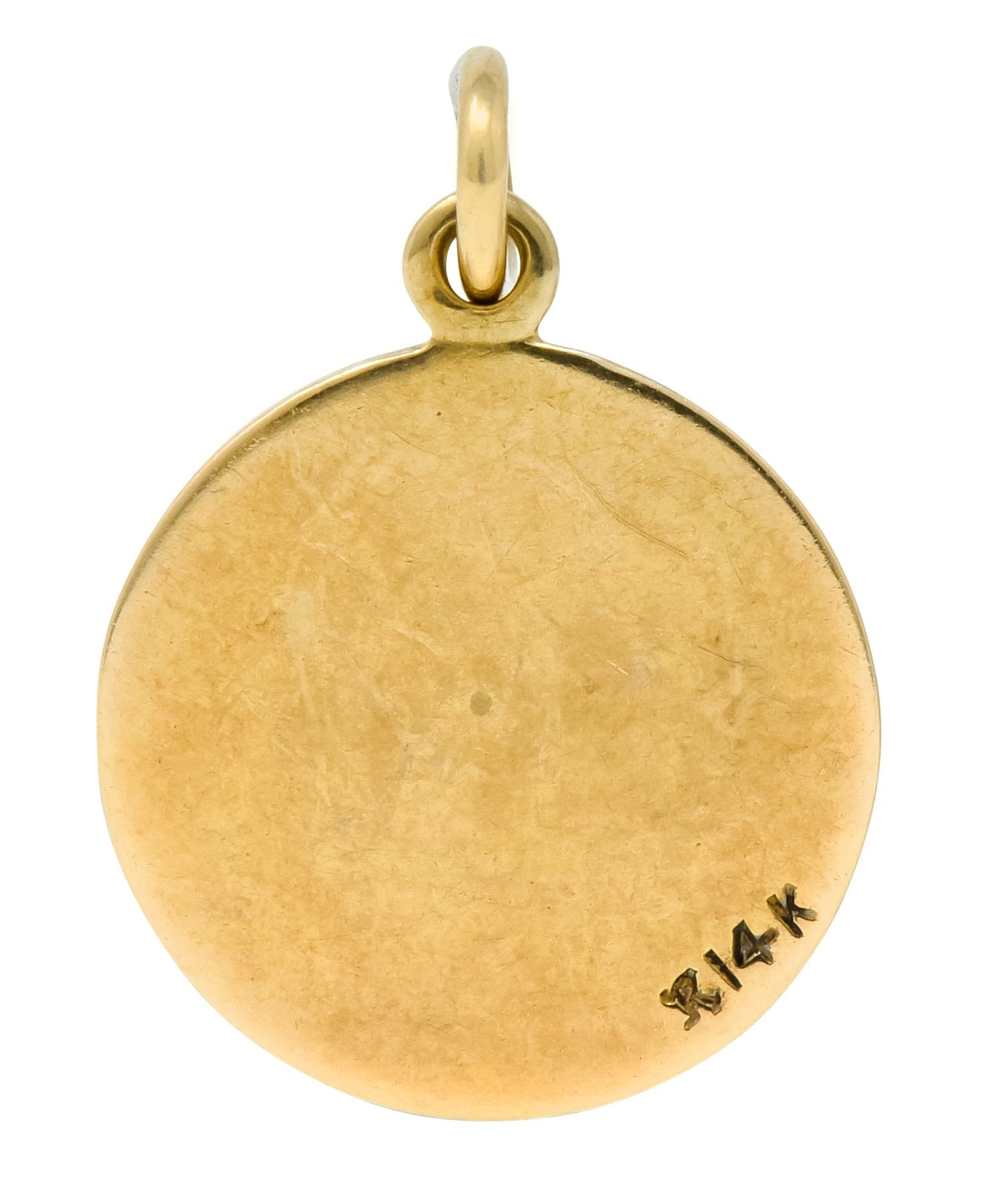 Vintage Enamel 14 Karat Yellow Gold Capricorn Zodiac Charm - Wilson's Estate Jewelry