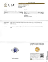 Art Deco 4.14 CTW No Heat Ceylon Sapphire Diamond Platinum Vintage Pear Halo Ring GIA
