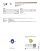 Art Deco 10.00 CTW No Heat Ceylon Star Cabochon Sapphire Diamond Vintage Platinum Ring GIA