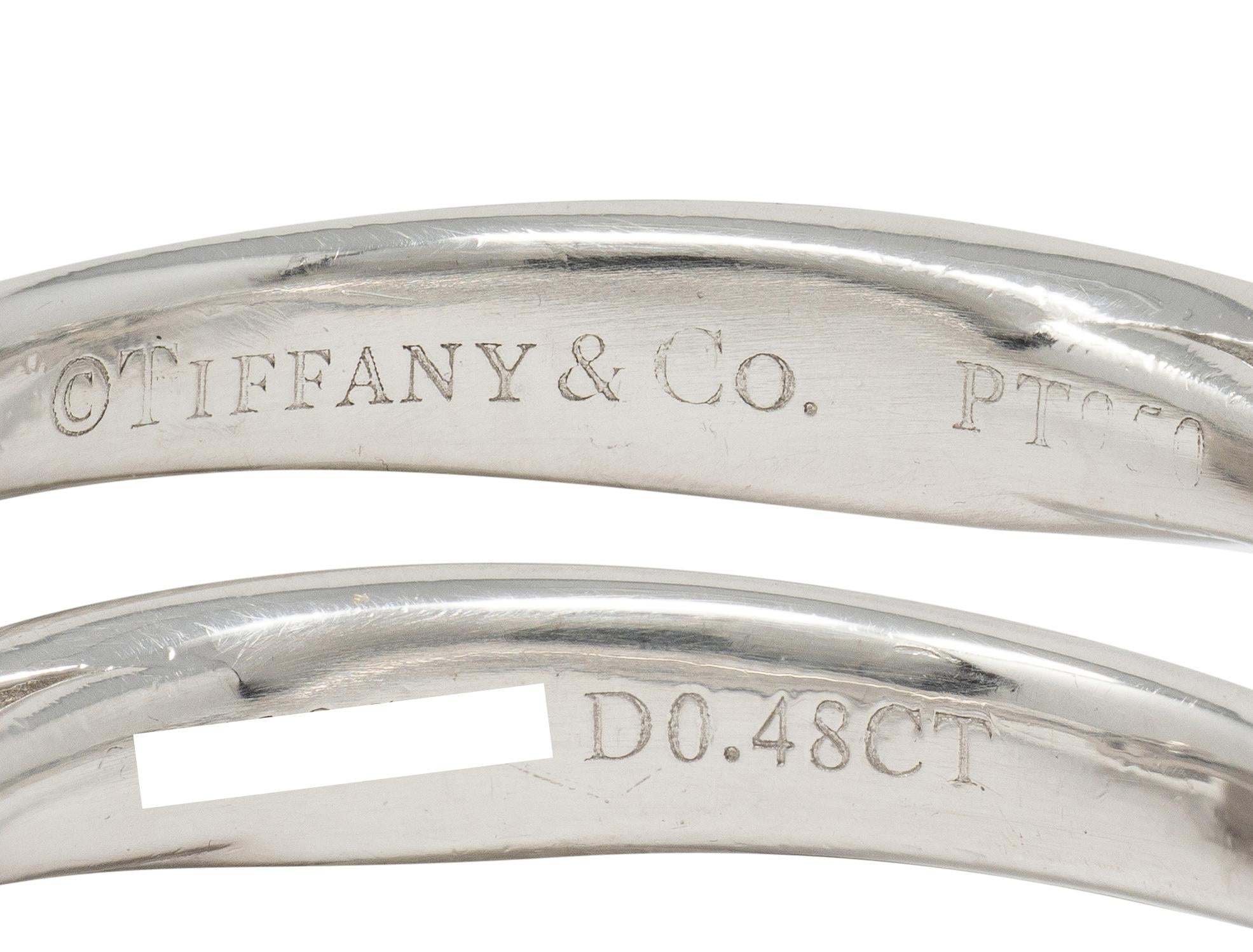 Tiffany & Co. Round Brilliant Diamond Platinum Harmony Solitaire Engagement Ring