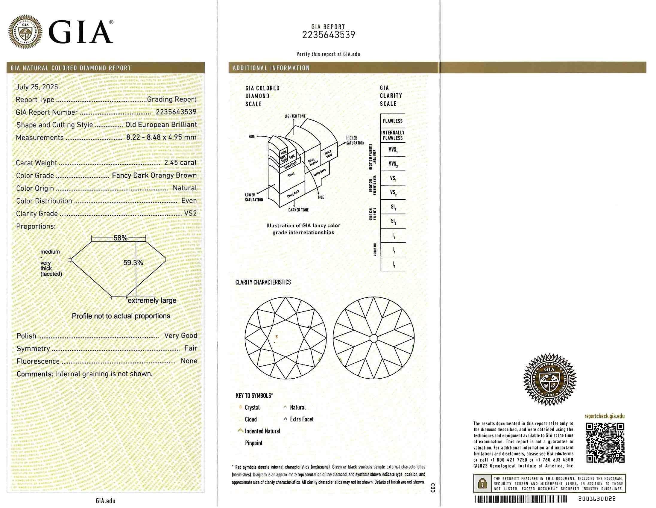 Mid-Century 4.25 CTW Fancy Orangy Brown Diamond Platinum Vintage Engagement Ring