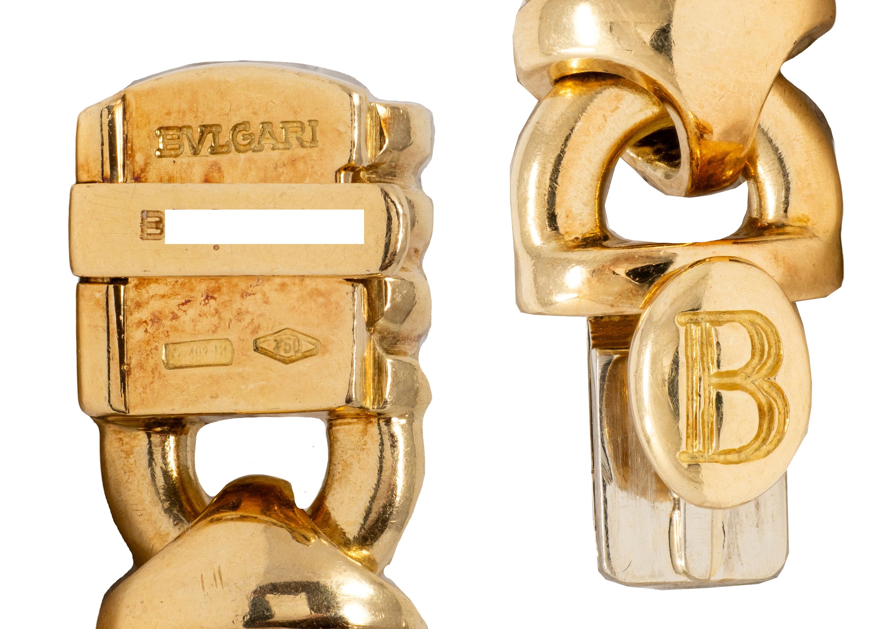 Bvlgari 1980's Hematite 18 Karat Yellow Gold Vintage Necklace