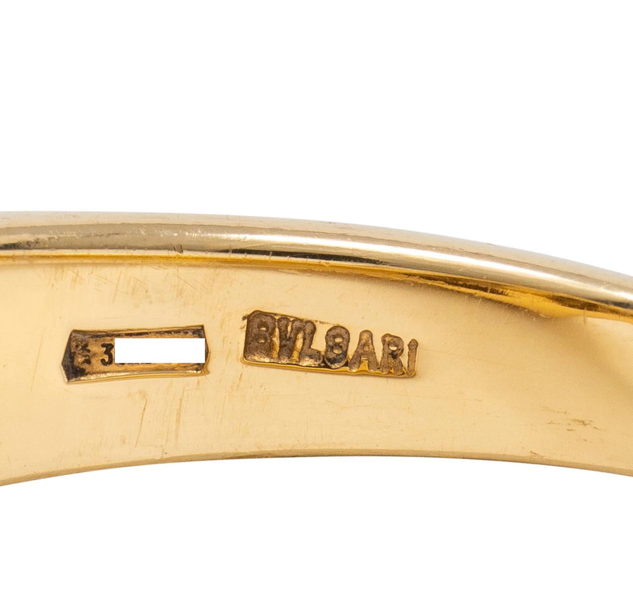 Bulgari 1990's Ruby 18 Karat Two-Tone Gold Vintage Naturalia Ring