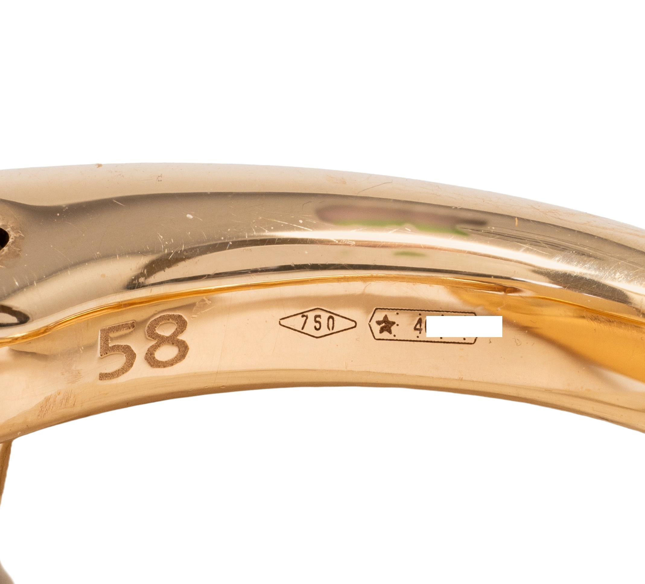 Pomellato 2000's Diamond 18 Karat Two-Tone Gold Contemporary Sabbia Ring