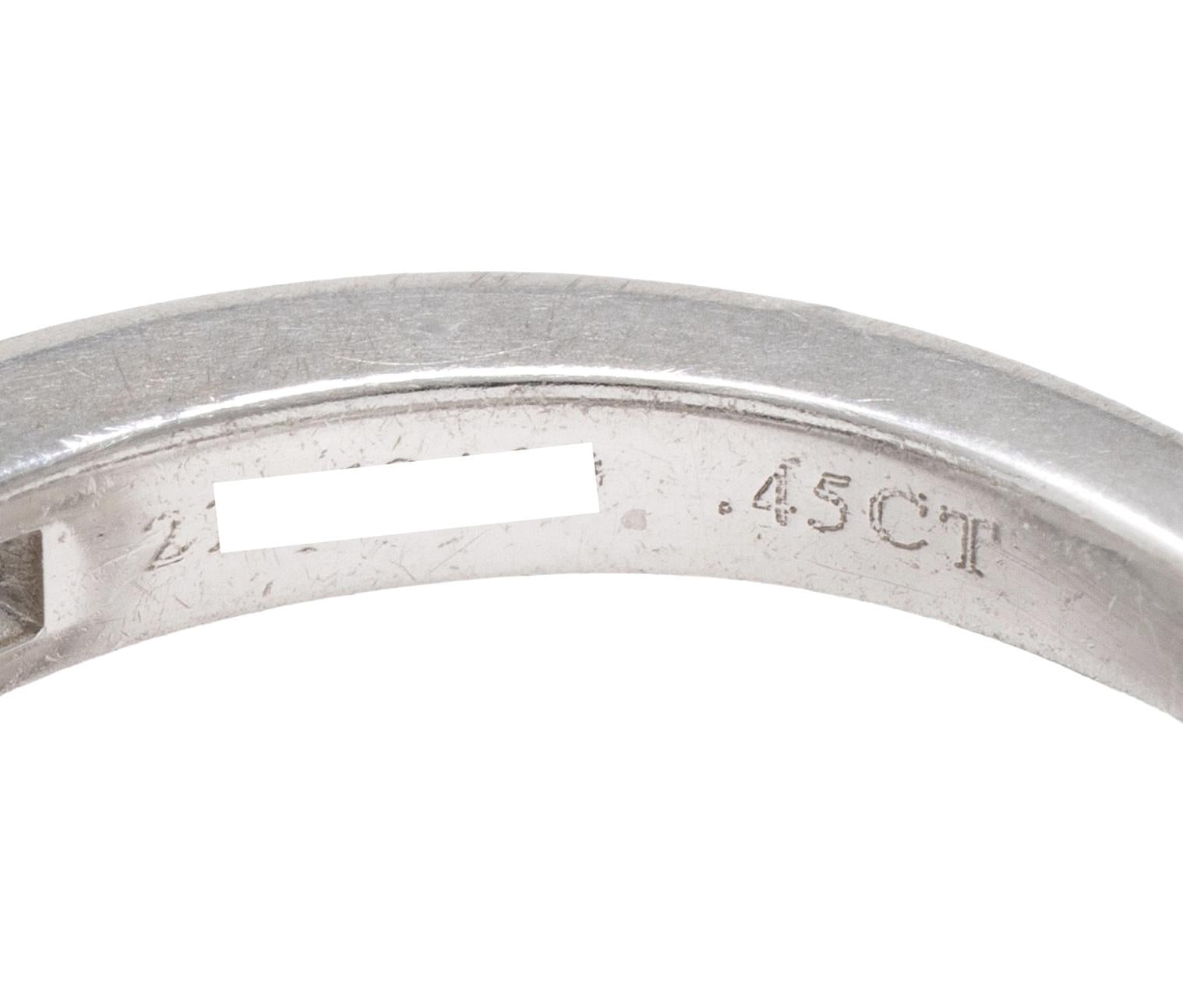 Tiffany & Co. 2000's Round Brilliant Cut Diamond Platinum Ribbon Engagement Ring
