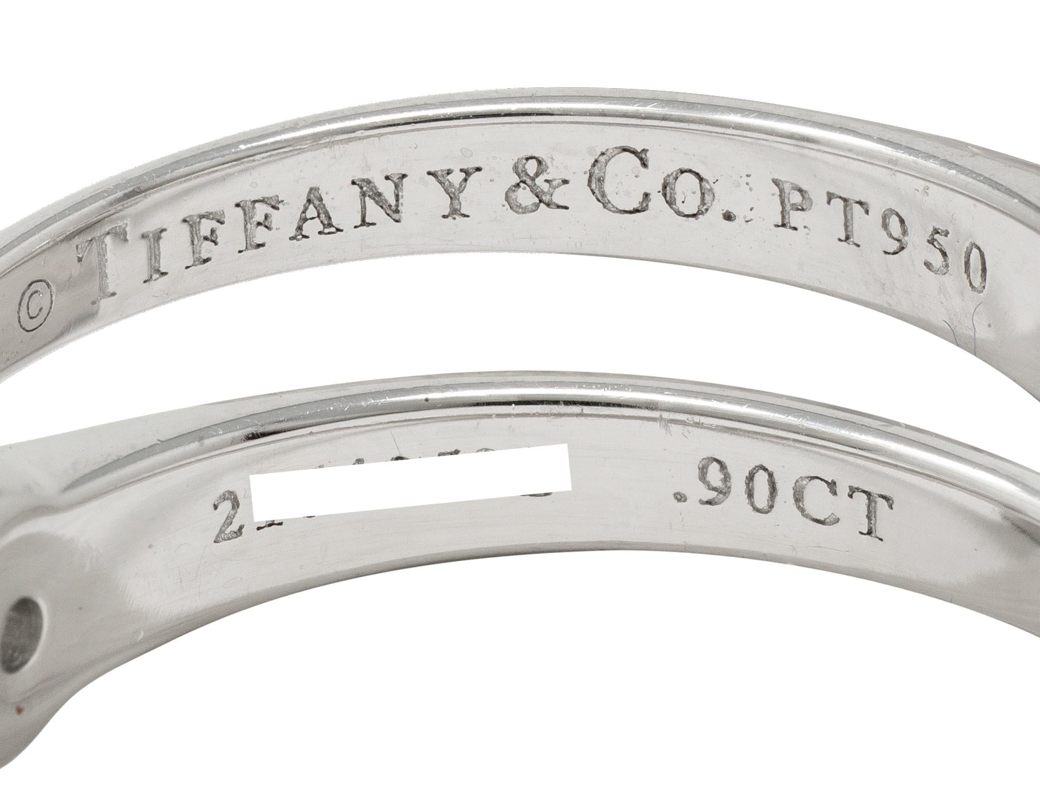 Tiffany & Co. Contemporary 0.90 CTW Diamond Platinum Solitaire Engagement Ring