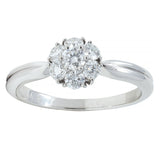 Van Cleef & Arpels 0.46 CTW Diamond Platinum Fleurette Cluster Engagement Ring