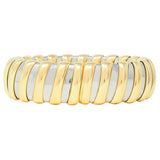 Bulgari 1990s 18 Karat Yellow Gold Stainless Steel Tubogas Vintage Cuff Bracelet