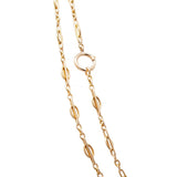 Victorian 18 Karat Yellow Gold Paperclip Link 55 1/2 Long Antique Chain Necklace
