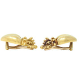 Kieselstein Cord 1987 18 Karat Yellow Gold Crown & Heart Vintage Earrings