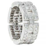 Cartier 1.40 CTW Diamond 18 Karat White Gold Maillon Panthère Band Ring