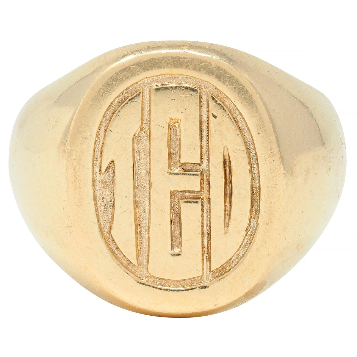 Ted's Union Rings Tiffany & Co. 1970's 14 Karat Yellow Gold TED Unisex Vintage Signet Ri