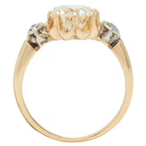 Victorian 1.42 CTW Old European Diamond 14 Karat Gold Antique Engagement Ring