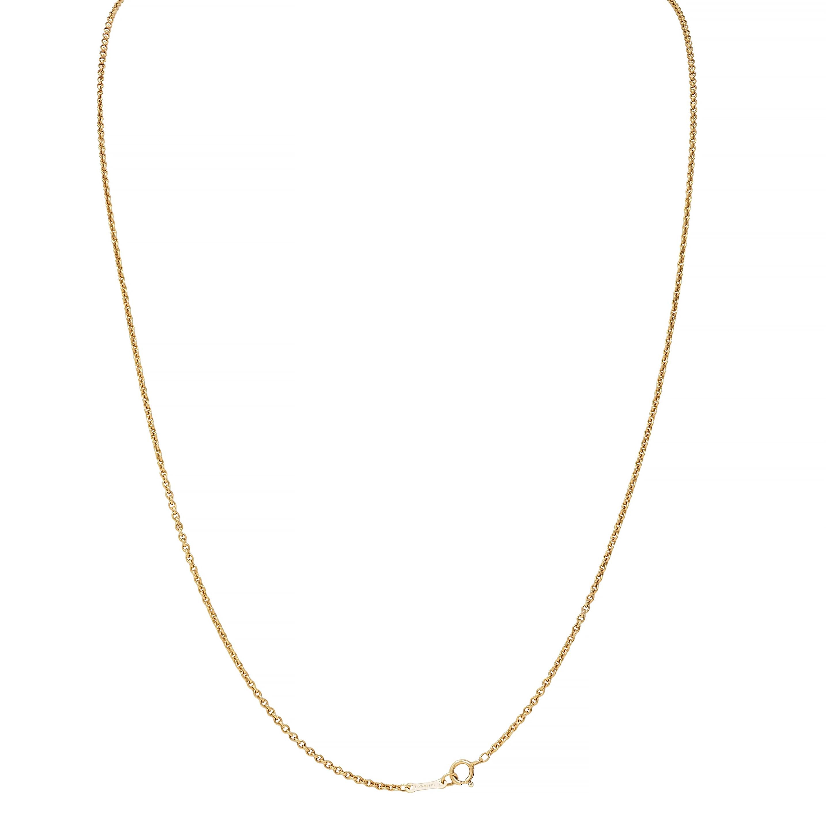 Tiffany & Co. Paloma Picasso Sun Moon 18KT Yellow Gold Vintage Pendant Necklace