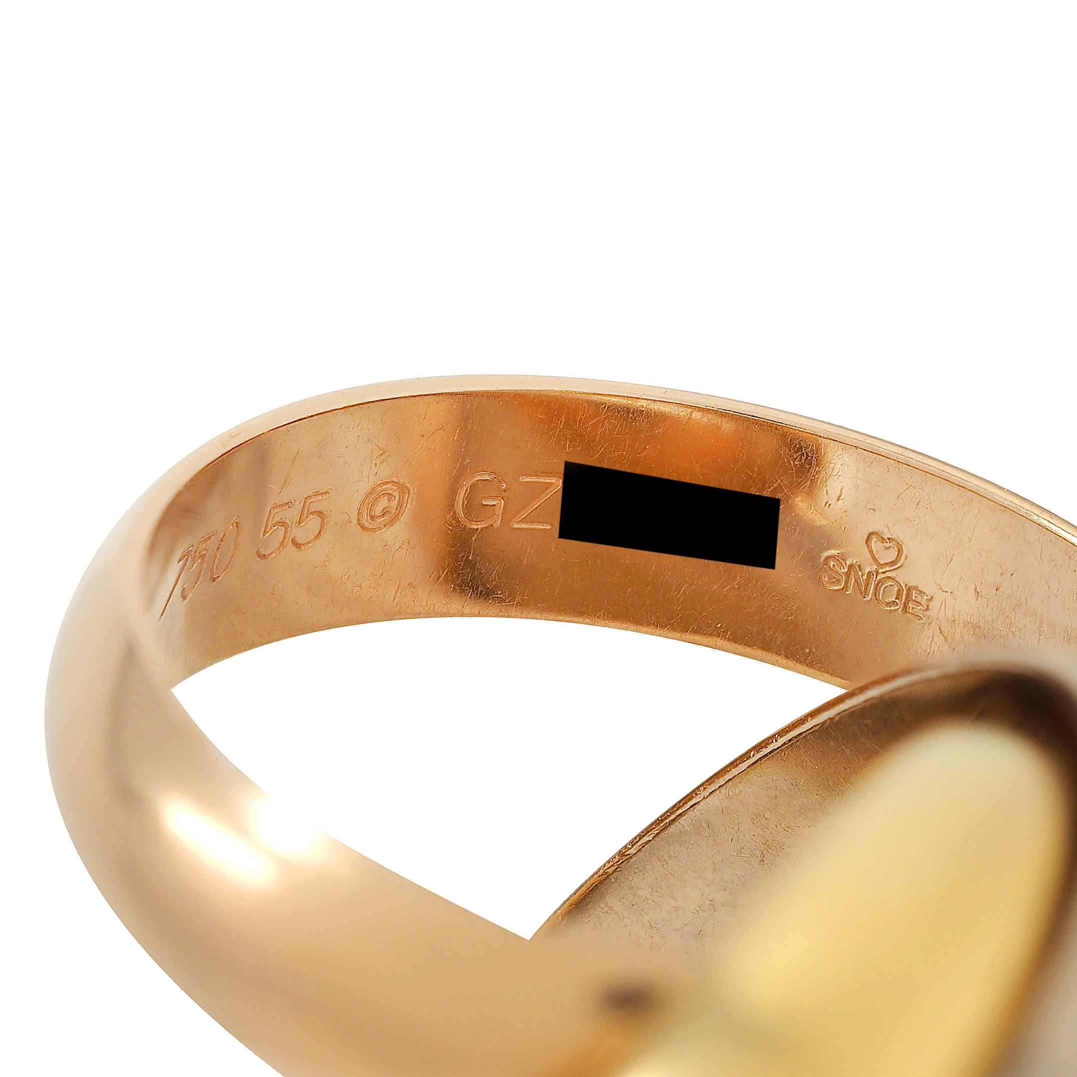 Cartier 1980's 18 Karat Tri-Gold Vintage Trinity Rolling Band Ring